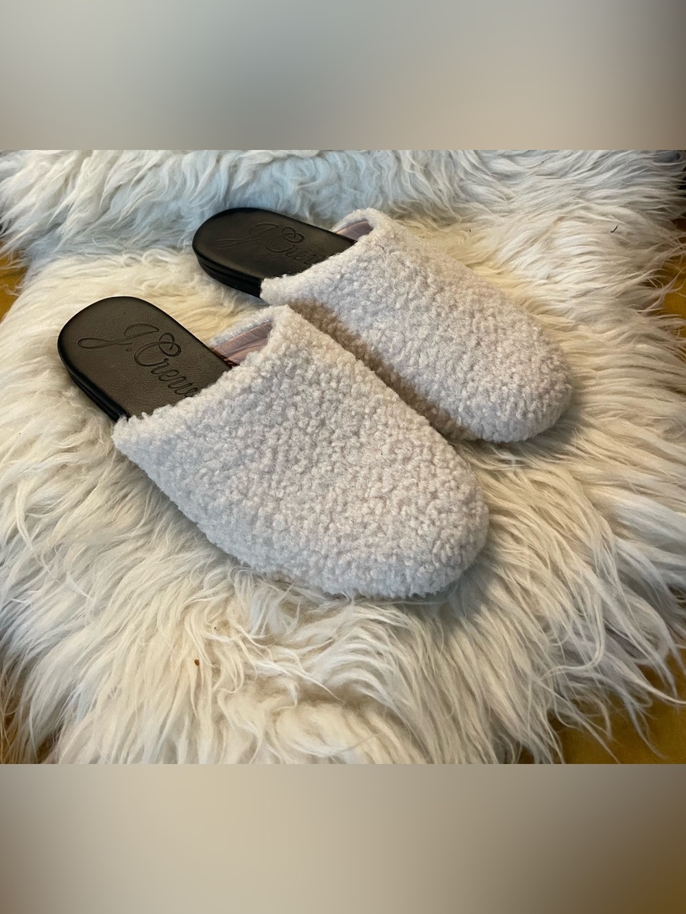 J. Crew Sherpa Mules Faux Shearling 6.5